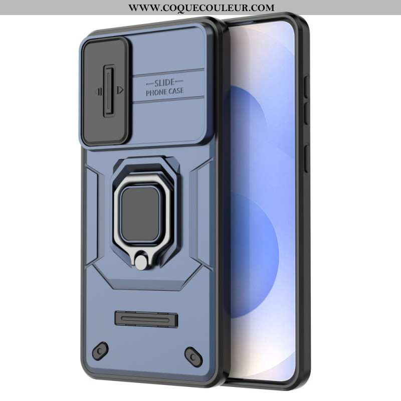 Coque Samsung Galaxy S25 Edge Ring Résistante avec Protecteur Objectif