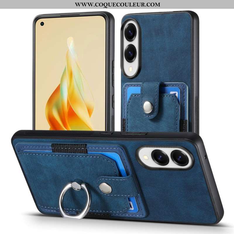 Coque Samsung Galaxy S25 Edge Porte-Cartes et Anneau-Support