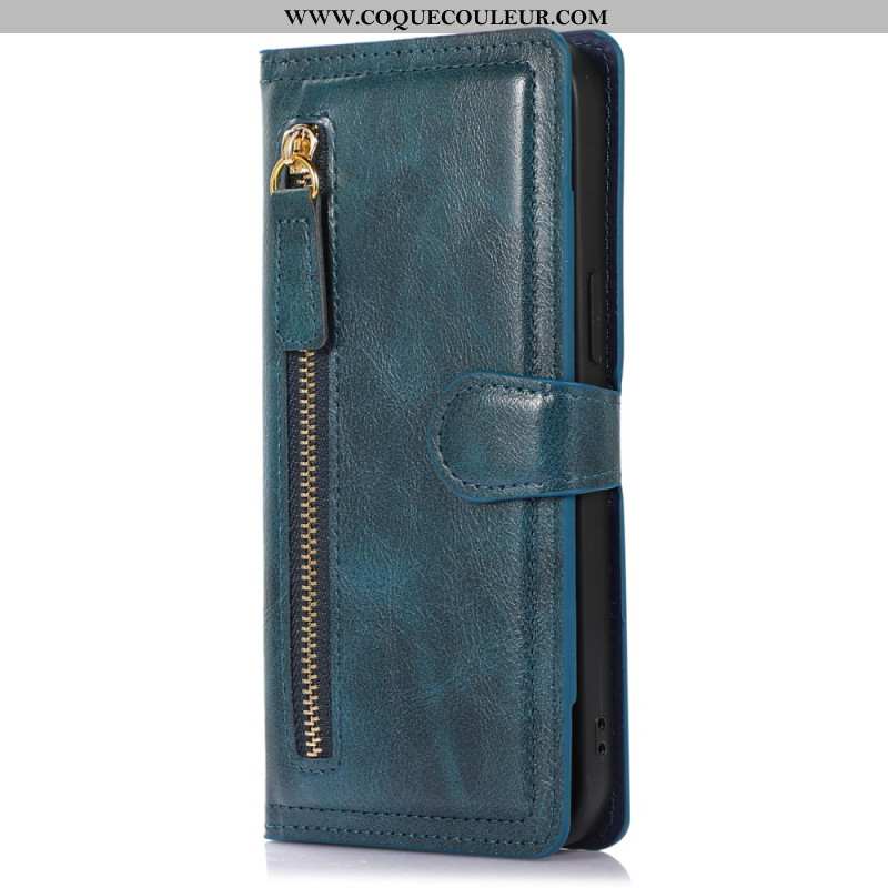 Housse Samsung Galaxy S25 Edge Fermeture Éclair et Porte-Cartes