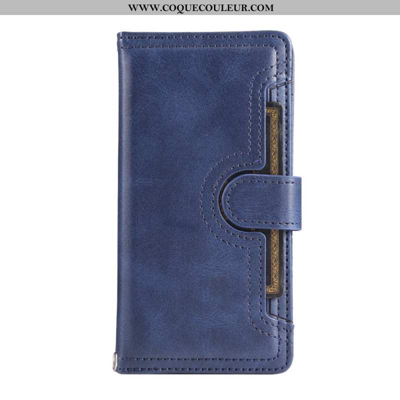 Housse Samsung Galaxy S25 Edge Portefeuille Magnétique et Lanière