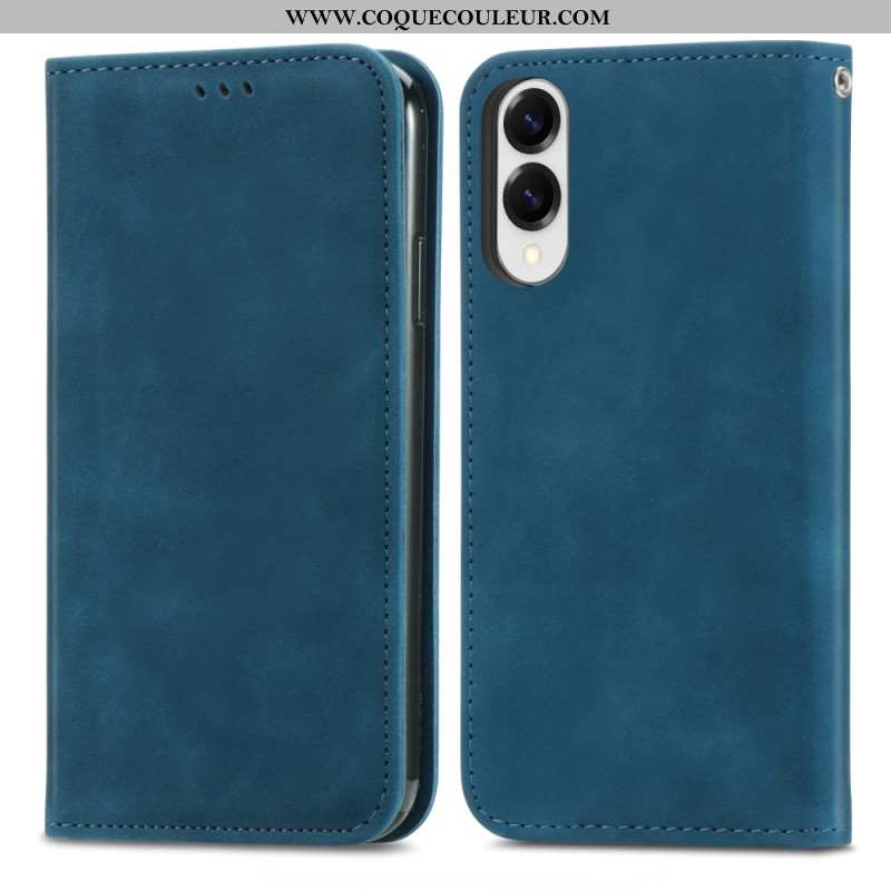 Flip Cover Samsung Galaxy S25 Edge Porte-Cartes et Fermeture Magnétique