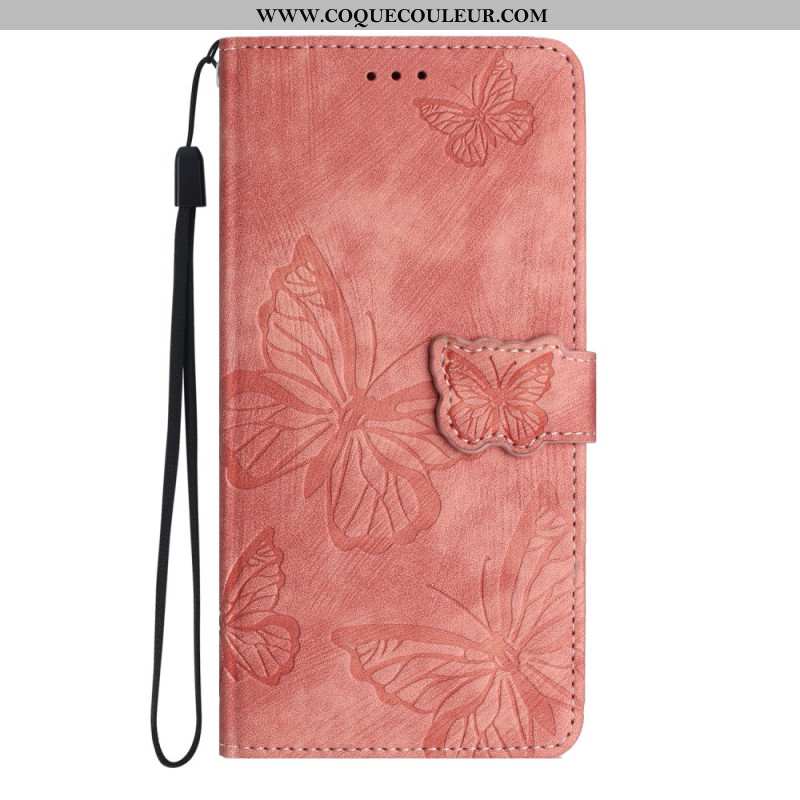 Housse Samsung Galaxy S25 Edge Effet Daim Papillons