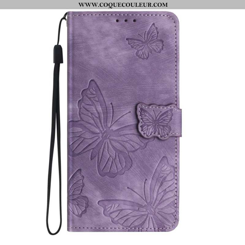 Housse Samsung Galaxy S25 Edge Effet Daim Papillons