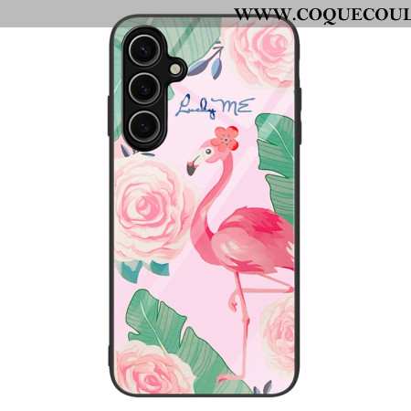 Coque Samsung Galaxy S25 5G Verre Trempé Flamant Rose