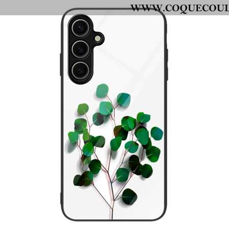 Coque Samsung Galaxy S25 5G Verre Trempé Feuilles Vertes