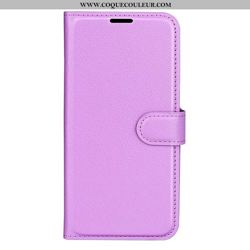 Housse Samsung Galaxy S25 5G Simili Cuir Litchi Classique