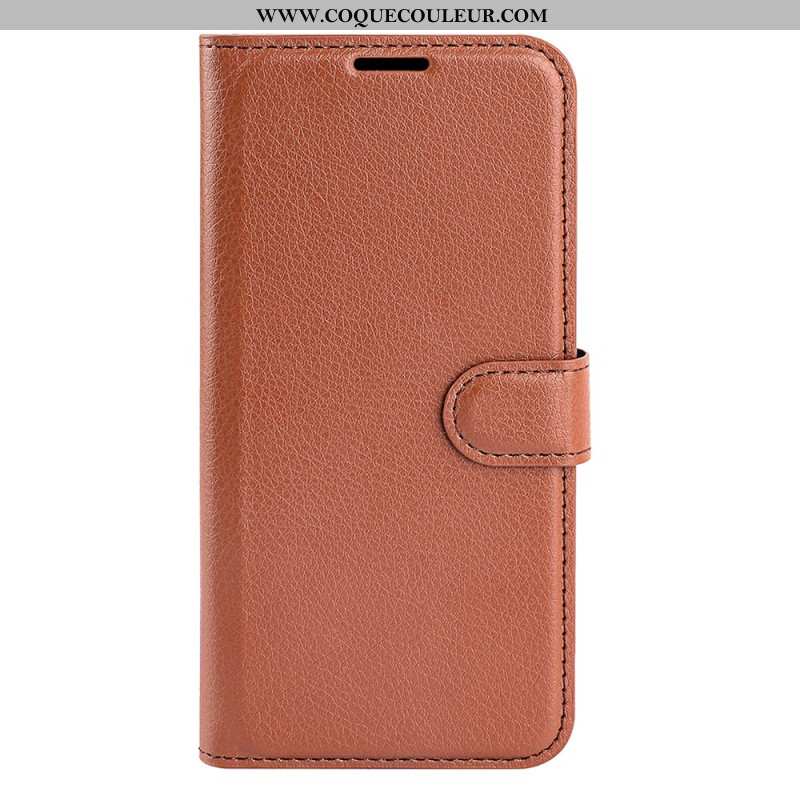 Housse Samsung Galaxy S25 5G Simili Cuir Litchi Classique