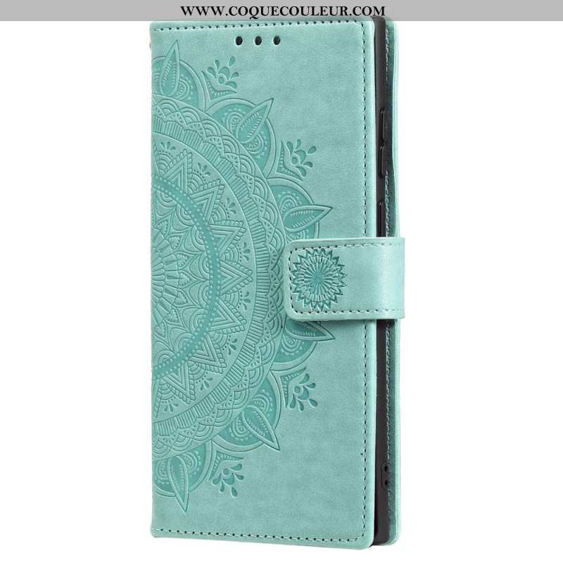 Housse Samsung Galaxy S25 5G Mandala Soleil à Lnaière