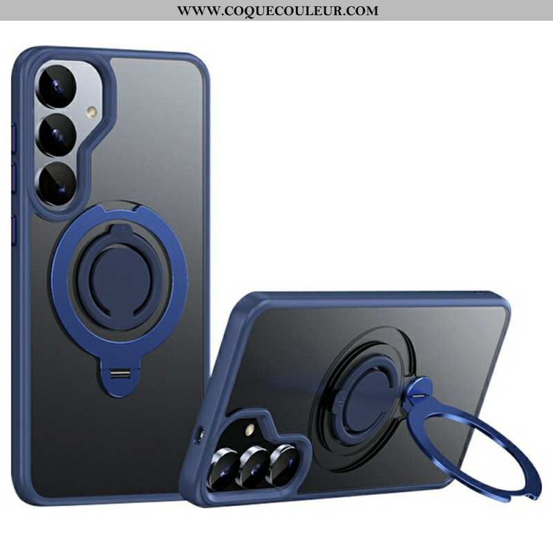 Coque Samsung Galaxy S25 5G Compatible MagSafe avec Support Rotatif à