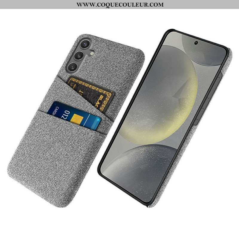 Coque Samsung Galaxy S25 5G Tissu Porte-Cartes