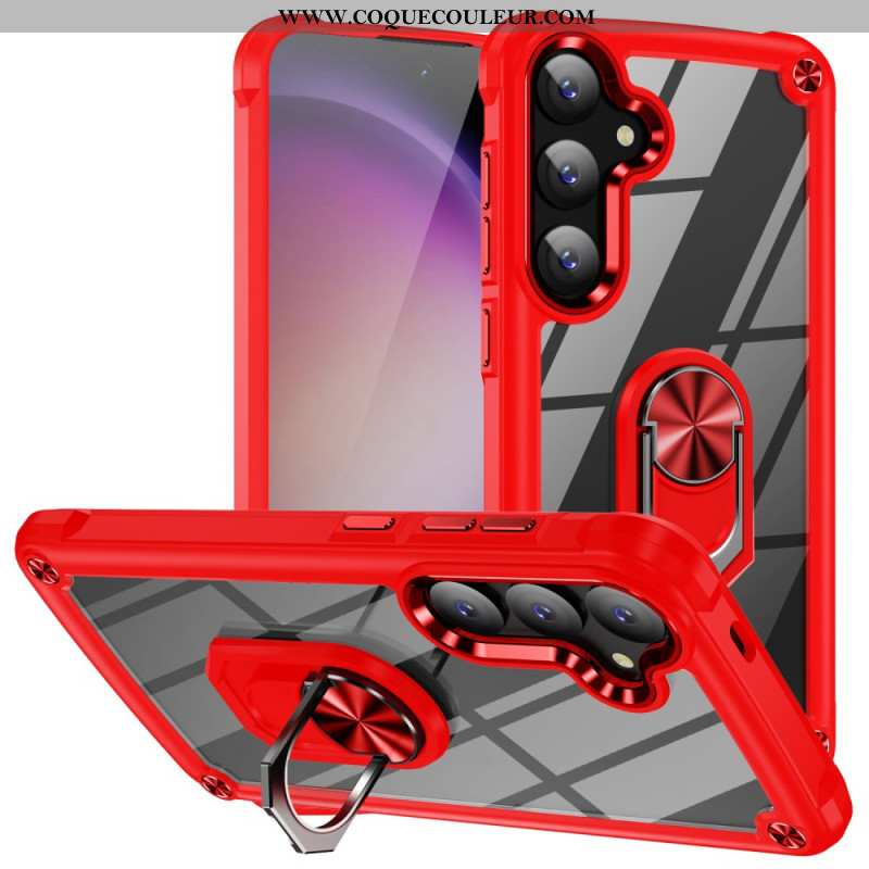 Coque Samsung Galaxy S25 5G Transparente avec Support Intégré