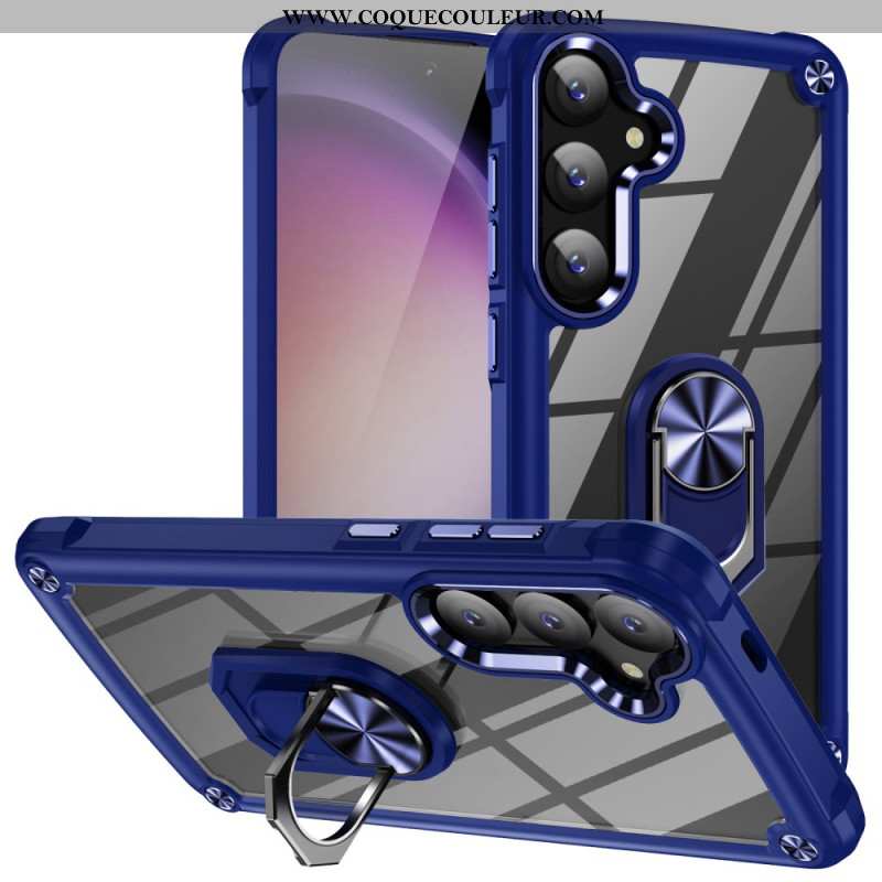 Coque Samsung Galaxy S25 5G Transparente avec Support Intégré