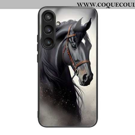 Coque Samsung Galaxy S25 5G Verre Trempé Cheval Gris