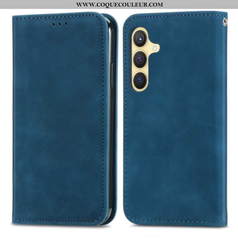 Flip Cover Samsung Galaxy S25 5G Effet Daim