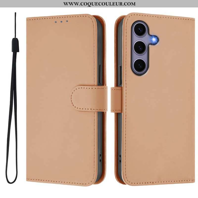 Housse Samsung Galaxy S25 5G Simili Cuir à Lnaière