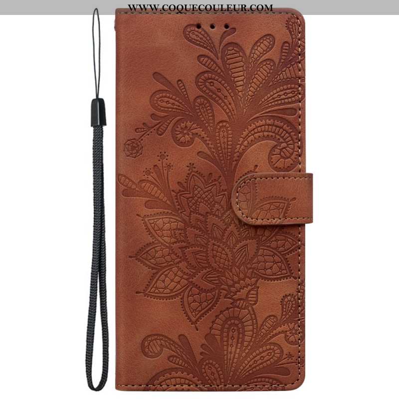 Housse Samsung Galaxy S25 5G Motif Floral Dentelle