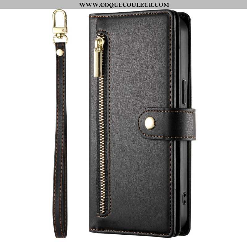 Housse Samsung Galaxy S25 5G Portefeuille à Lanière