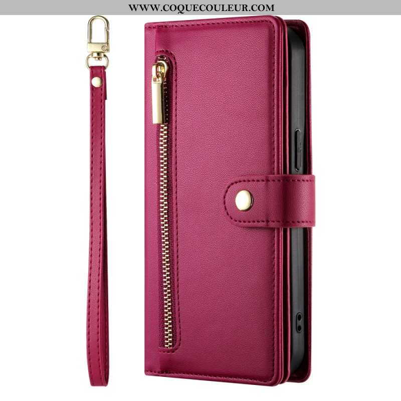 Housse Samsung Galaxy S25 5G Portefeuille à Lanière