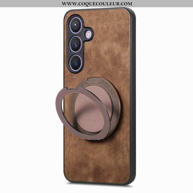 Coque Samsung Galaxy S25 5G Compatible avec MagSafe Effet Daim Vintage