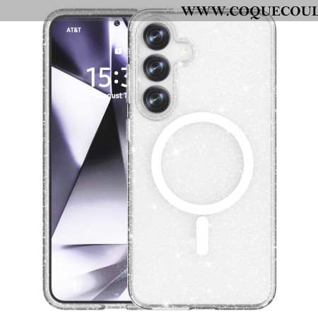 Coque Samsung Galaxy S25 5G Dos Pailleté Compatible MagSafe