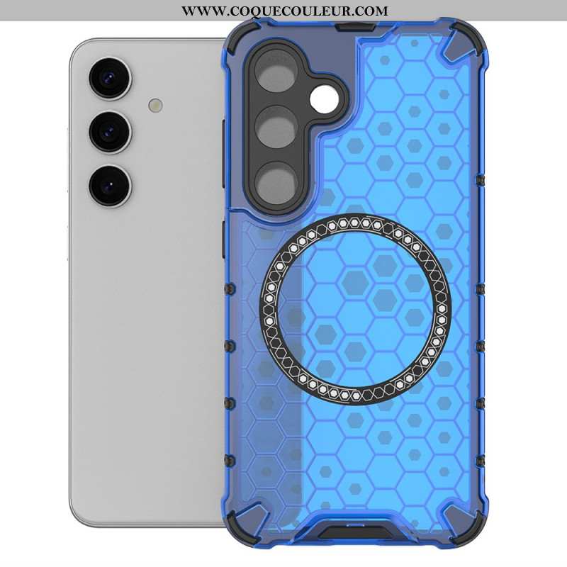 Coque Samsung Galaxy S25 5G Compatible MagSafe Nid d'Abeille