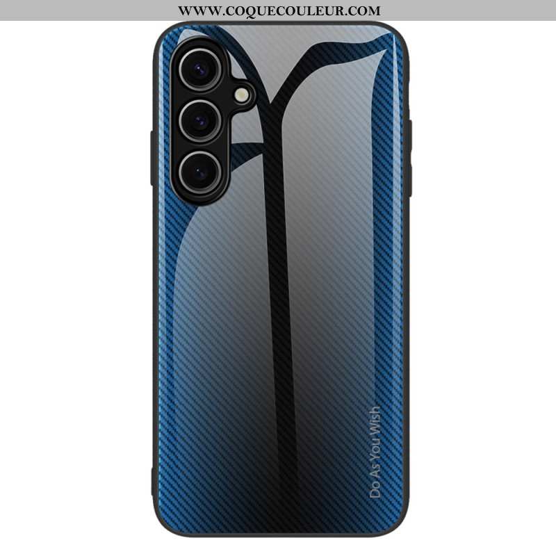 Coque Samsung Galaxy S25 5G Verre Trempé Fibre Carbone