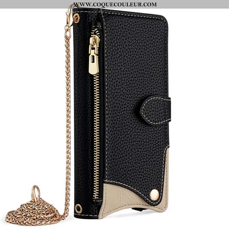 Housse Samsung Galaxy S25 5G Miroir et Chaîne