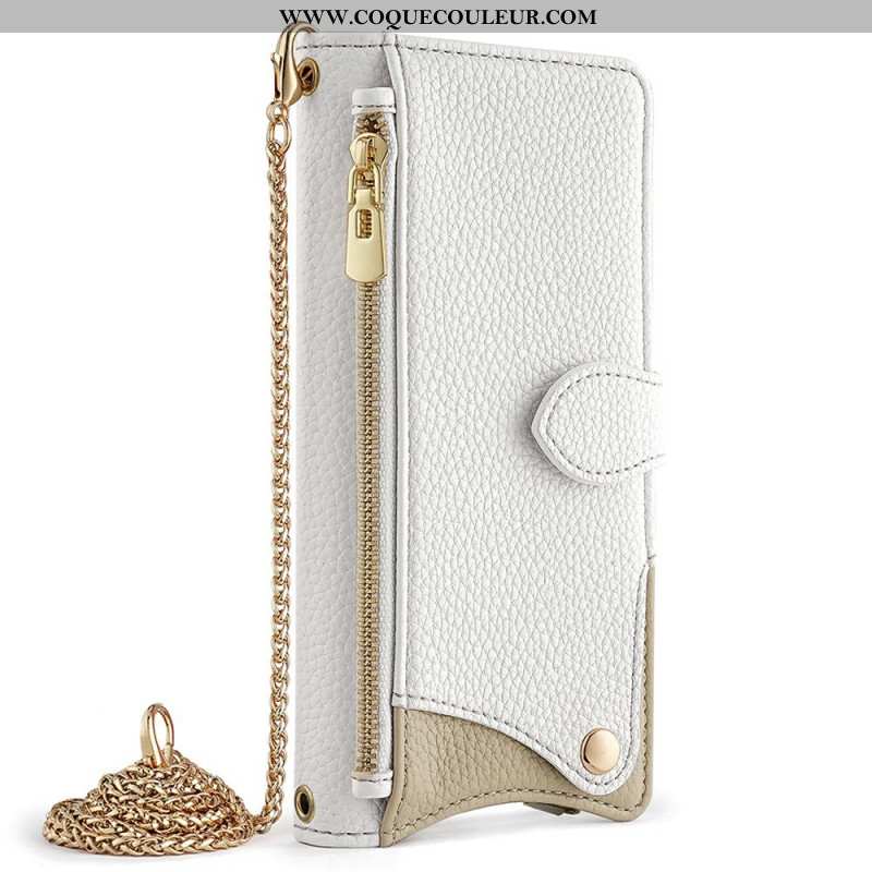 Housse Samsung Galaxy S25 5G Miroir et Chaîne