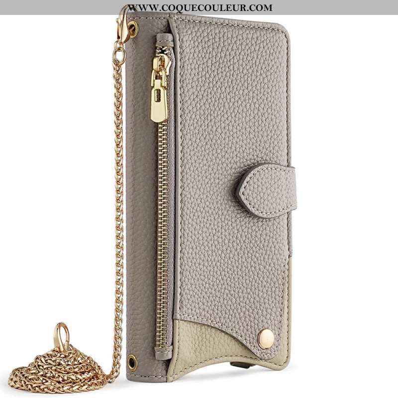 Housse Samsung Galaxy S25 5G Miroir et Chaîne