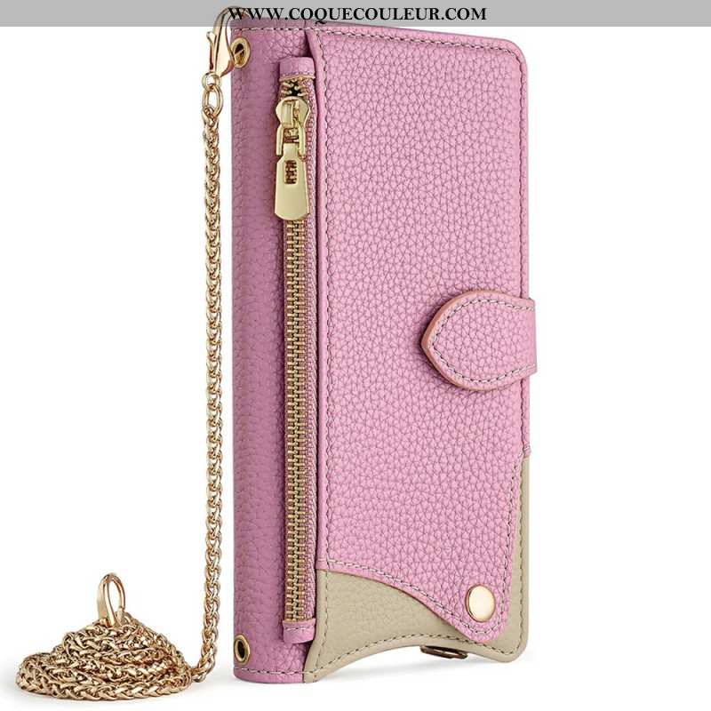 Housse Samsung Galaxy S25 5G Miroir et Chaîne