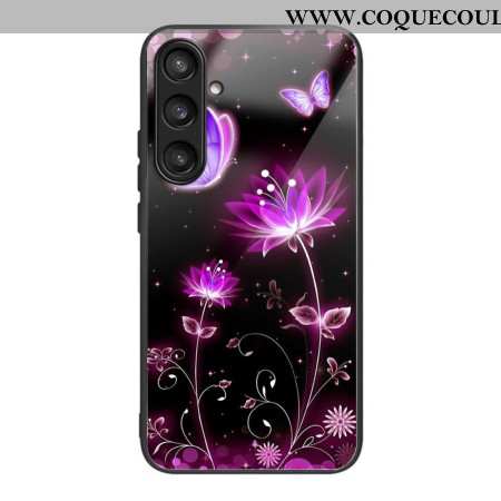 Coque Samsung Galaxy S25 5G Verre Trempé Fleurs et Papillons