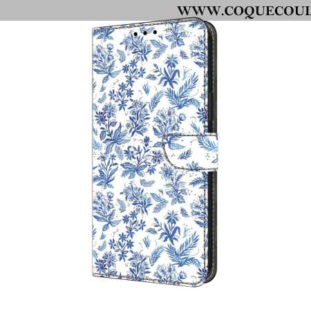Housse Samsung Galaxy S25 FE Fleurettes Bleues