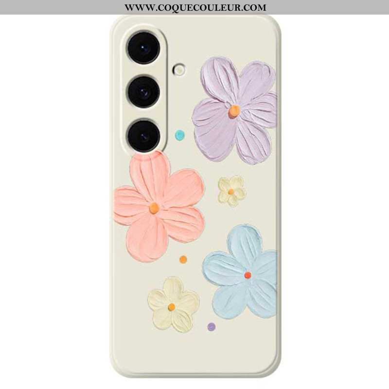 Coque Samsung Galaxy S25 FE Silicone Fleurs Pastel