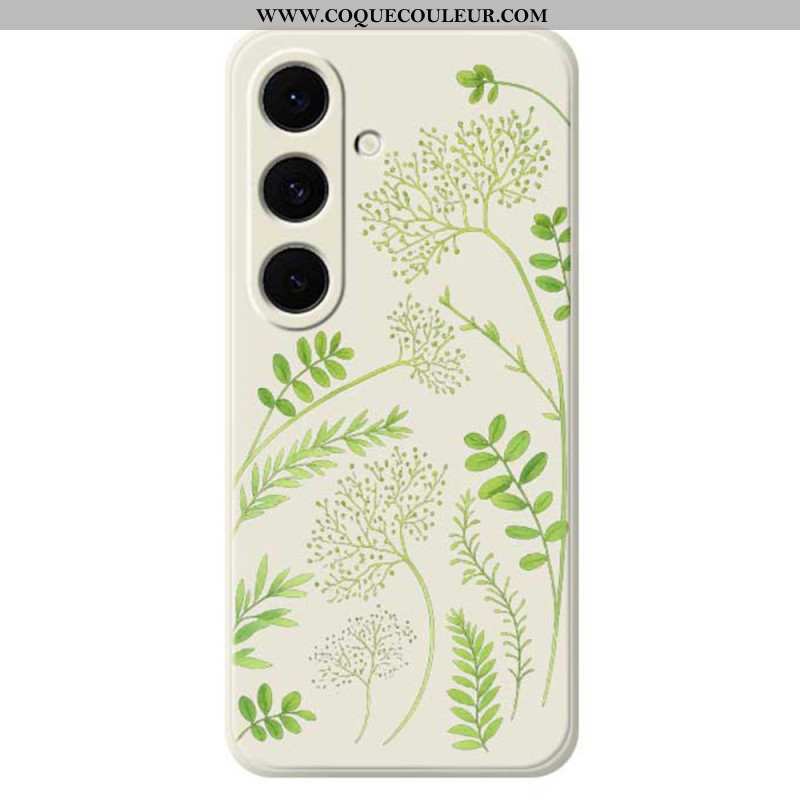 Coque Samsung Galaxy S25 FE Silicone Feuilles