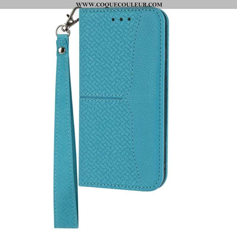 Housse Samsung Galaxy S25 FE Texture Tissée et Lanière