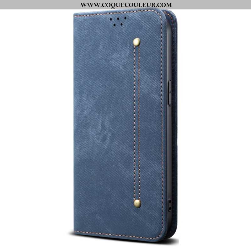 Flip Cover Samsung Galaxy S25 FE Tissu Jeans