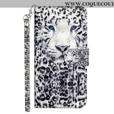 Housse Samsung Galaxy S25 FE Léopard à Lanière
