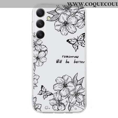 Coque Samsung Galaxy S25 FE Papillons et Fleurs
