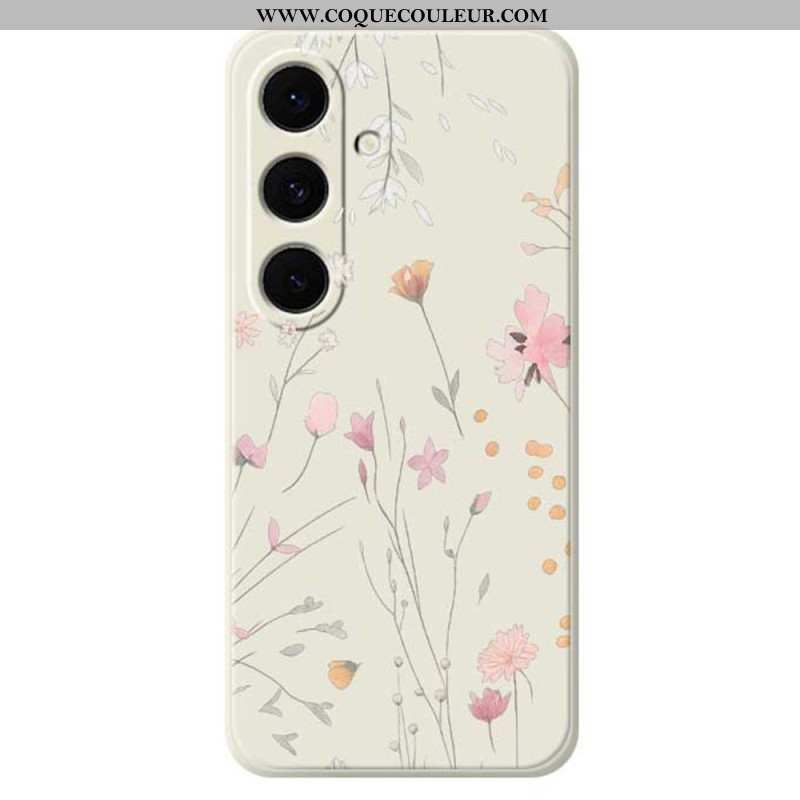 Coque Samsung Galaxy S25 FE Silicone Fleurettes Colorées