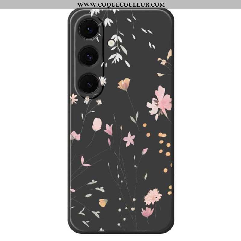 Coque Samsung Galaxy S25 FE Silicone Fleurettes Colorées