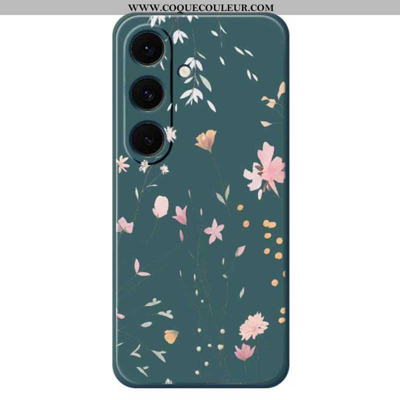 Coque Samsung Galaxy S25 FE Silicone Fleurettes Colorées