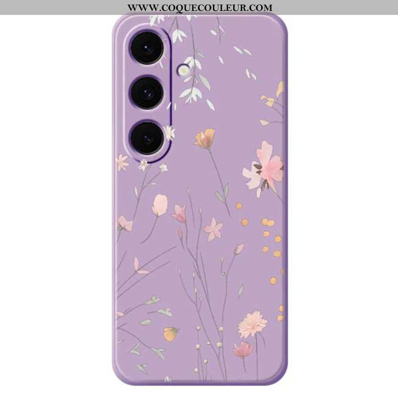 Coque Samsung Galaxy S25 FE Silicone Fleurettes Colorées