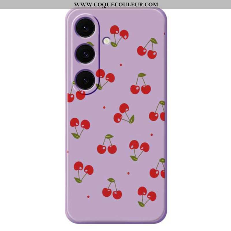 Coque Samsung Galaxy S25 FE Silicone Cerises