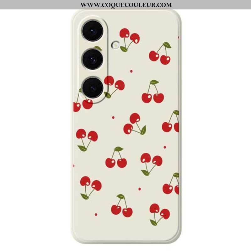 Coque Samsung Galaxy S25 FE Silicone Cerises