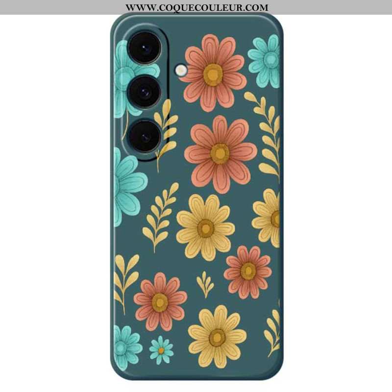 Coque Samsung Galaxy S25 FE Silicone Fleurs