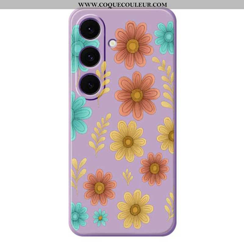 Coque Samsung Galaxy S25 FE Silicone Fleurs