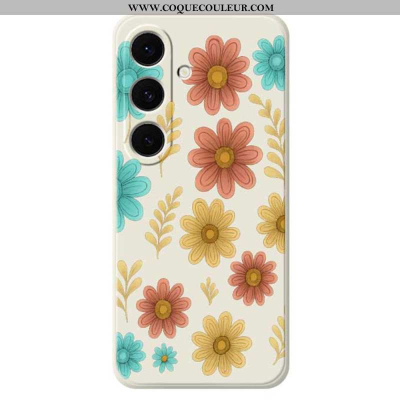 Coque Samsung Galaxy S25 FE Silicone Fleurs