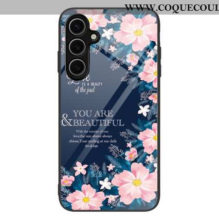 Coque Samsung Galaxy S25 Plus 5G Verre Trempé Fleurs Roses