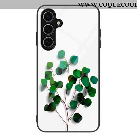 Coque Samsung Galaxy S25 Plus 5G Verre Trempé Feuilles Vertes