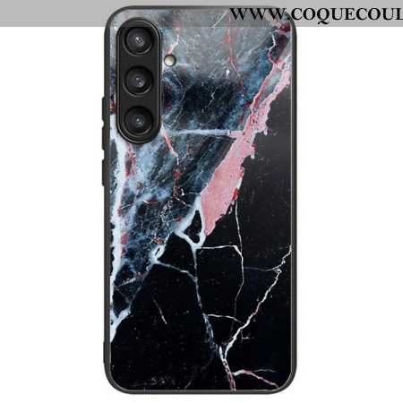 Coque Samsung Galaxy S25 Plus 5G Verre Trempé Marbre Noir et Rose